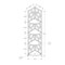 Monarch Specialties Bookshelf, Bookcase, Etagere, Corner, 4 Tier, 62"H, Office, Bedroom, Metal, Laminate, Brown, Black I 3612 - alternate 4